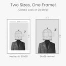 Homeforia Poster Silver Frame 24x36, High End Metal 24 x 36 Large Picture Frame with Mat 20 x 30 Photo, 24x36 Silver Frames Matted to 20x30 Print, 36x24 Thin Frames, Tempered Glass, Wall Kit, Set of 1 by CozyNest Decor