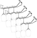 10.8 Inch Wine Glass Rack, Under Cabinet Wine Glass Holder, Wine Glass Hangers Under Shelf, Chrome Finish Stemware Rack, Hanging Stemware Holder for Cabinet Kitchen Bar, Set of 4 by CozyNest Decor