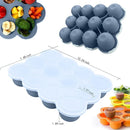 Samuelworld Baby Food Storage Container, 12 Portions x 2.5oz - BPA Free Silicone Freezer Tray with Clip-On Lid for Breast Milk Storage, Homemade Baby Food, Vegetable & Fruit Purees - Navy Blue by TinyTreasures Baby Boutique