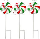 Windmill Decoration，Outdoor Metal Stakes, Wind Catcher Spinner Garden Stakes, Outdoor Wind Spinners, Yard Patio Decoration, Set of 3 by GreenHaven Gardens