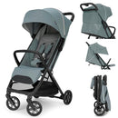 Inglesina Quid³ Stroller, Galaxy Gray - Compact Reclining Travel Stroller for Baby & Toddler 0-55 lbs, One Hand fold, Car seat Compatible, Airplane Overhead, Lightweight, Foldable, XL UPF 50+ Canopy by TinyTreasures Baby Boutique