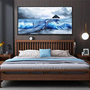 ZUITINGHUA Black Framed Canvas Wall Art For Living Room Large Wall Decor For Office Bedroom Decoration Ocean Landscape Pictures Black And White Paintings Artwork Mural Aesthetic Home Decor 30x60 In by CozyNest Decor