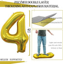 GOER Number 40 Balloons for 40th Birthday Party Decorations,42 Inch Jumbo Foil Helium Balloons for 40th Anniversary (Gold) by TinyTreasures Baby Boutique