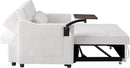 3-in-1 Convertible Sleeper Sofa Bed, Pullout Couch with 360° Swivel Side Table, Modern Chenille Fabric, Easy to Assemble, Folding Loveseat Sofa Bed for Living Room & Guest Room by CozyNest Decor