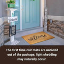 KANKUN Coco Coir Door Mat with Heavy Duty Backing, Welcome Doormat (17" x 30"), Doormat Entrance (Welcome3) by CozyNest Decor