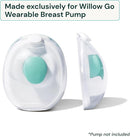 Willow Go - 5oz Reusable Milk Containers with Splash Guard - for use with Willow Go Hands Free Breast Pump by TinyTreasures Baby Boutique