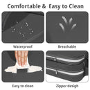 Toddler Booster Seat for Kitchen Chair, 2-in-1 Dining Table Booster Seat with Backrest & Adjustable Straps – Easy-Clean, PU Portable Toddler Eating Travel Increasing Cushion - Dark Grey by TinyTreasures Baby Boutique