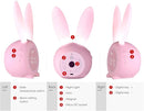 KDtech Kids Alarm Clock with Night Light 6 Ringtones, Cute Pink Bunny Digital Alarm Clock for Kids, Touch Control and Rechargeable Sleep Trainer Clock for Boys Girls Bedroom by TinyTreasures Baby Boutique