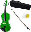 SKY Full Size VN202 Wood Green Violin Beautiful Color with Brazilwood Bow and Lightweight Case by TinyTreasures Baby Boutique