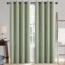 MIULEE Linen Texture Curtains for Bedroom Solid 100% Blackout Thermal Insulated Sage Green Curtains Grommet Room Darkening Drapes for Living Room Nursery 52x72 Inch (2 Panels) by TinyTreasures Baby Boutique