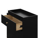 Storkcraft California 3-Drawer Chest with Removable Changing Topper (Black with Driftwood) – GREENGUARD Gold Certified, Interlocking Drawer System, Pre-Installed Tracks, Easy Assembly by TinyTreasures Baby Boutique