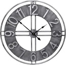 30 inch Large Wall Clock Decorative Solid Metal Retro Decor for Home Farmhouse Living Room by CozyNest Decor
