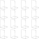 Lulonpon 16 Pieces Book Ends, Bookend, Books Ends for Shelves, Books Ends for Heavy Books, Clear Bookends, Acrylic Bookends for School, Library,Desktop Organizer and Book Shelves by CozyNest Decor