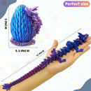 3D Printed 12” Articulated Crystal Dragon Inside 5.1” Egg – Fantasy Collectible, Fidget Toy & Stocking Easter Basket Stuffers for Home & Office Decor (Laser Purple) by CozyNest Decor