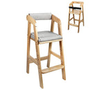 PandaEar Wooden High Chair for Toddlers, Adjustable Child Highchair Feeding Chair with Removable Cushion & Steps for Kids Dining, Eating, Studyin (Natural) by TinyTreasures Baby Boutique