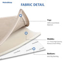 Baby Play Mat for Floor, 1.3" Thick Elasti-Foam 50x50 Playpen Mat for Toddlers Infant kids,Water-Repellent Soft Coral Velvet for Tummy Time, Non-Slip Backing for Crawling,Tatami Style(Beige) by TinyTreasures Baby Boutique