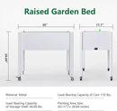 Horticulture Raised Garden Bed with Legs, Divisible Raised Resin Planter Box for Backyard, Patio, Balcony, with 4 Legs, 4 Swivel Lockable Wheels(Ashen,30.04 * 17.72 * 28.9) by GreenHaven Gardens