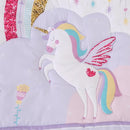 Wowelife Mini Girl Crib Bedding Set, 3 Piece Unicorn Mini Crib Comforter Set, Baby Girl Nursery Bedding Set Include Breathable Comforter, Crib Skirt and 38x24 Sheet, Purple by TinyTreasures Baby Boutique