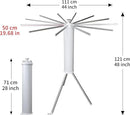Clothes Drying Rack Tripod, Portable & Foldable Laundry Hanger Dryer - Aluminum, 12 Rods by CozyNest Decor