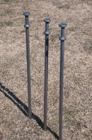 Double Head Tent Stakes - Heavy Duty Steel Tent Stakes, Versatile Ground Spikes to Anchor Commercial Inflatables, Party Tents, and Outdoor Camping Shelters, 3/4 x 24 Inch, 4-Pack by CozyNest Decor