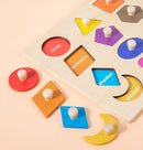 Shape Puzzles Wooden Puzzles for Toddlers, Peg Puzzle Educational Shape Sorter Toys Wooden Shape Board Puzzles, Preschool Learning Educational Toy for Baby Girls Boys by TinyTreasures Baby Boutique
