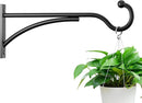 Outdoor Plant Hanging Hooks for Wall: 11 Inch Black Metal Bracket for Hanging Baskets, Bird Feeders, Wind Chimes, Flower Baskets, Yoga Mat, Lanterns. 1 Pack by GreenHaven Gardens