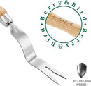 Berry&Bird Hand Weeder Tool, Stainless Steel Gardening Weed Puller, 12.1" Manual Weeding Removal Cutter Tool with Ash Wood Handle for Planting, Weeding, Flower & Vegetable Care in Garden Lawn Yard by GreenHaven Gardens