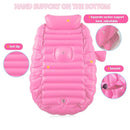 Inflatable Baby Bathtub, Portable Infant Toddler Bathing Tub Non Slip Travel Bathtub Mini Air Swimming Pool Kids Thick Foldable Shower Basin with Air Pump, Pink by TinyTreasures Baby Boutique