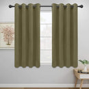 Easy-Going Blackout Curtains for Bedroom, Solid Thermal Insulated Grommet and Noise Reduction Window Drapes, Room Darkening Curtains for Living Room, 2 Panels (52x46 in,Khaki) by CozyNest Decor