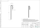 Vodaland Rebar Stakes J Hook Extra Heavy Duty 1/4 inch Coated Steel Ground Anchors with Chisel Point End (10) by CozyNest Decor