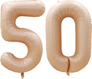GOER Number 50 Balloons for 50th Birthday Party Decorations,42 Inch Jumbo Foil Helium Balloons for 50th Anniversary (Caramel) by TinyTreasures Baby Boutique