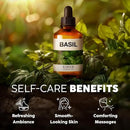 Kukka Basil Essential Oil for Diffusers - 4 Fl Oz - 100% Pure Natural Basil Oil for Skin & Aromatherapy Scent Massage Candles & Soaps Making Scent by CozyNest Decor