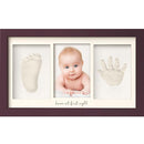 Baby Hand and Footprint Kit - Clay Handprint Keepsake Frame, Newborn Nursery Picture Frame, Personalized New Mom Gifts for Baby Shower & Registry (Auburn) by TinyTreasures Baby Boutique
