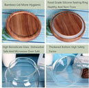 1 Gallon Glass Jar with Airtight Lid and Anti-Skid Bottom for Dry Food Storage by CozyNest Decor