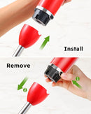 Sangcon Immersion Blender Handheld, 3-in-1 Hand Blender Electric, 400W Handheld Blender, Stainless Steel Blade Stick Blender with Whisk, Milk Frother Attachments - Red by TinyTreasures Baby Boutique