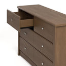Storkcraft Crescent 6 Drawer Double Dresser (Hazelnut) – GREENGUARD Gold Certified, Nursery Dresser for Kids Bedroom by TinyTreasures Baby Boutique
