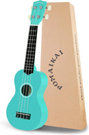 POMAIKAI Soprano Ukulele Starter Wood Ukele Hawaiian Guitar Ukelele 21" Beginner and Students (Blue) by TinyTreasures Baby Boutique