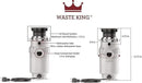 Waste King Garbage Disposal for Kitchen Sink with Power Cord, Compact Food Waste Disposer, L-111 by CozyNest Decor