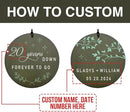 ASTARIN Personalized 20th 50th Anniversary Wind Chime, Happy Anniversary Wedding Valentine's Day Gift for Wife Husband Men Women Sister, Golden Keepsake Decorations for Parents Couples by CozyNest Decor
