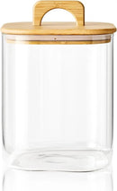 Sweejar 3 qt Glass Jars for Laundry Room Organization, 96 oz Laundry Pods Container, Glass Food Storage Jars with Airtight Lid, 1 Pack, Hand Lid by CozyNest Decor