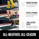 GORILLA GRIP 100% Waterproof All-Season WeatherMax Doormat 35x23, US Designed Natural Rubber, Stain and Fade Resistant, Low Profile Indoor Outdoor Door Mats, Easy Clean Patio Mat, Moss Vine Leaves by CozyNest Decor