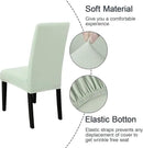 JQinHome Smoke Green Chair Covers for Dining Room Set of 6, High Stretch Removable Washable Parsons Chair Slipcover for Home Party Hotel Wedding Ceremony (6PCS,Smoke Green) by CozyNest Decor