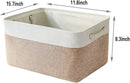 Storage Basket Fabric Sturdy Canvas Storage Bins Organizer with Handles for Clothes and Storage Foldable Storage Boxes Cubes by TinyTreasures Baby Boutique