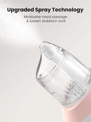 GROWNSY Nasal Aspirator for Baby, 2-in-1 Electric Nose Spray & Suction, Baby Nose Sucker with Powerful Suction, Music and Light Soothing Function, Pink by TinyTreasures Baby Boutique