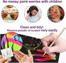 FUNNYB&G Rainbow Scratch Paper Art for Kids - 200 Pcs Magic Rainbow Scratch Paper Off Set Scratch Crafts Arts Supplies Kit Pads Sheets for Party Games Halloween Christmas Birthday Gifts by TinyTreasures Baby Boutique