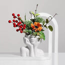 BrownLove Ceramic Face Vase White Flower Vase for Decor Female Form Face Vase Art Vase Modern Decorative Vase Centerpiece for Table Shelf Living Room Office Bedroom Small by GreenHaven Gardens
