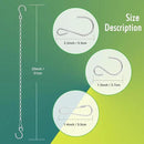 RIFNY Silver Hanging Chains with Hooks, 10 Pieces 20 Inch Chain for Hanging Bird Feeders Planters Baskets Billboards Lanterns Wind Chimes Ornaments Silver 20 inch by GreenHaven Gardens