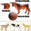 Farm Animal Figurines, Realistic Plastic Animals Toys with Fences Building Blocks, Farm Figures Playset Educational Birthday Gift for Kids & Toddlers, 53 PCS by GreenHaven Gardens