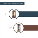 RIVER OF GOODS Art Deco Stained Glass Outdoor Light Fixture - Large Exterior Outdoor Wall Lights for House, Patio, Porch, Garage - Wall Mount Lighting Fixtures - 16.25" H - Faye by CozyNest Decor