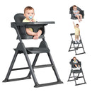 6-in-1 Baby High Chair, Convertible Highchair for Babies to Toddlers, Step Stool for Dining Time, Foldable & Easy Clean, Space-Saving Design, Adjustable, Navy Blue by TinyTreasures Baby Boutique